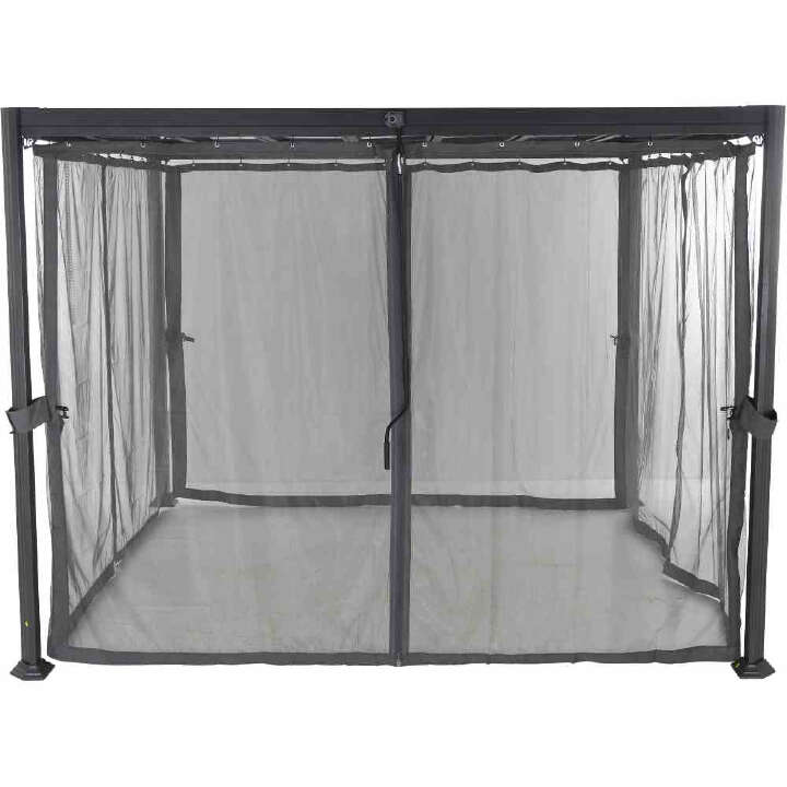 SIENA GARDEN Set Moskitonetz zu Pavillon Florenz 3x3 m, grau